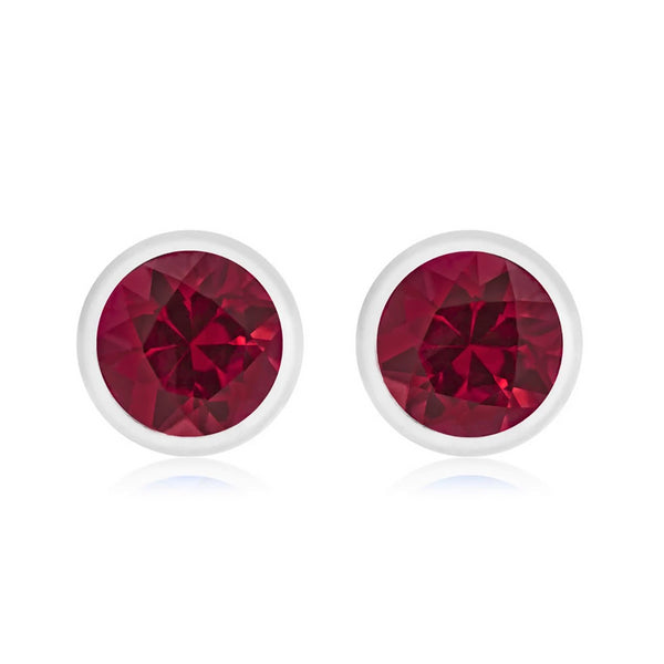 14 Karat Gold Ruby Pair of Stud Earrings - OGI-LTD