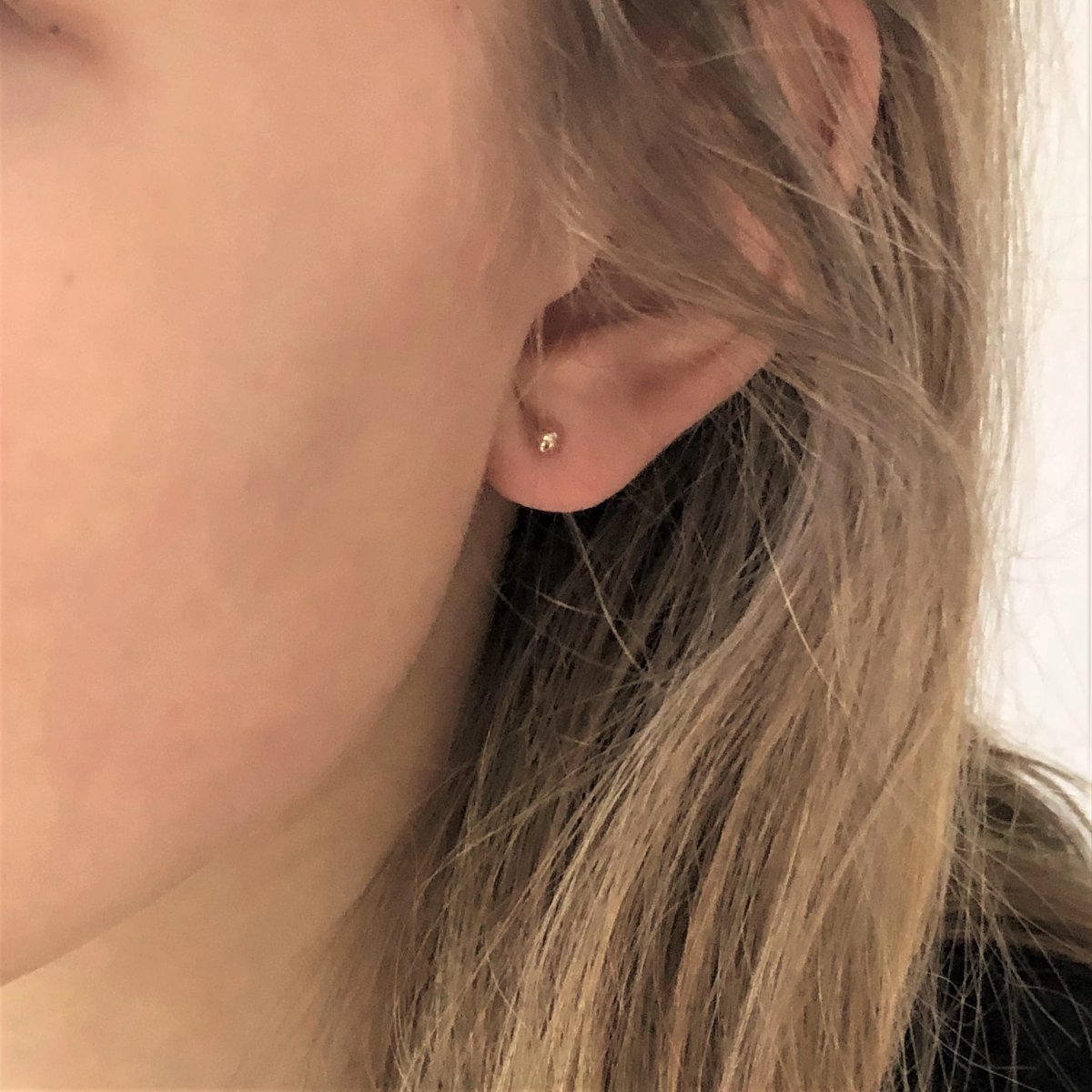 Mini Ball Studs with Deco Star Bar Earrings