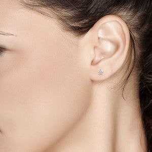 14 Karat Gold Diamond Star Pair or Single Stud Earrings - OGI-LTD