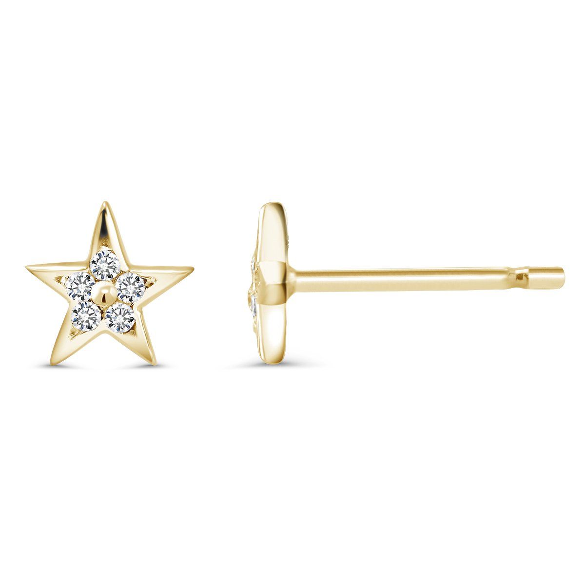 14K Gold Diamond Stud Earrings 65825