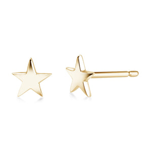 14 Karat Gold Mini Star Pair or Single Stud Earrings - OGI-LTD