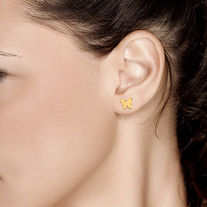 14 Karat Gold Butterfly Stud Earrings - OGI-LTD