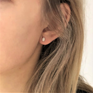 14 Karat Gold Pear Shape Diamond Pair or Single Stud Earrings - OGI-LTD